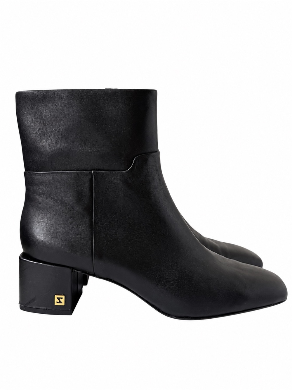 SARTO Franco Sarto Flexa Womens 10 Black Leather Ankle Boots Block Heel Zip
